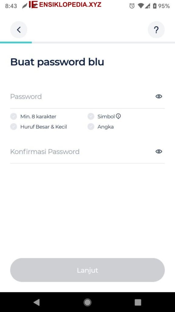 Buat password blu