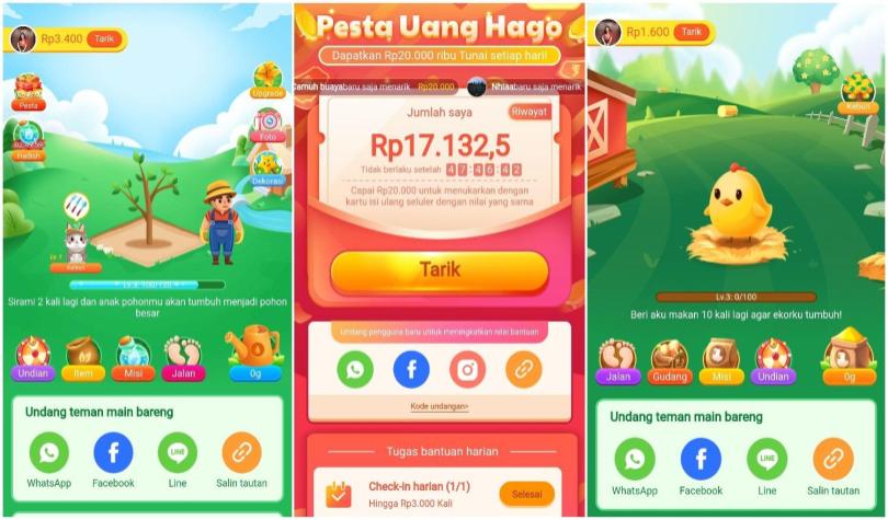 Laman Penarikan Aplikasi Hago