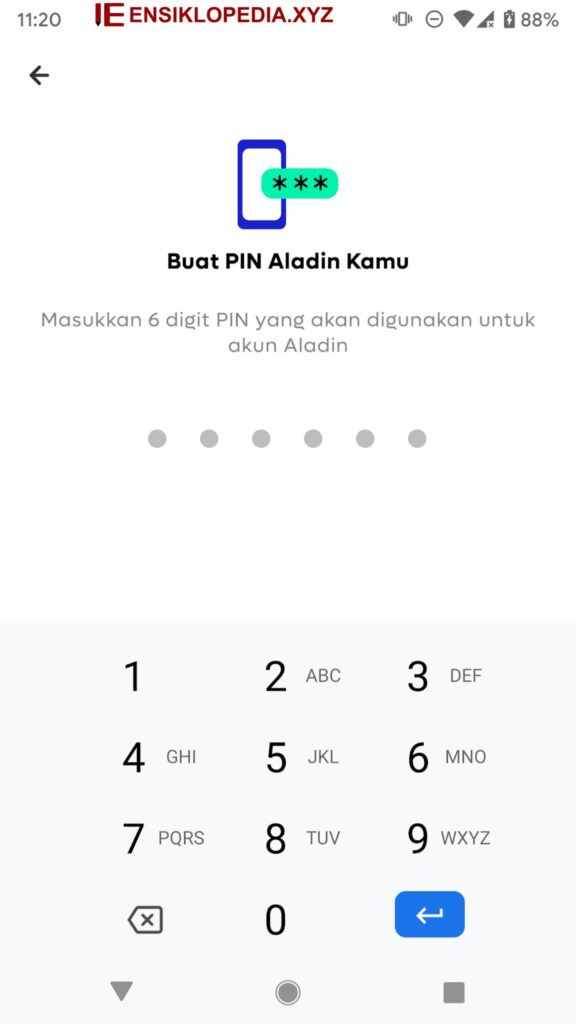 Pembuatan PIN Bank Aladin